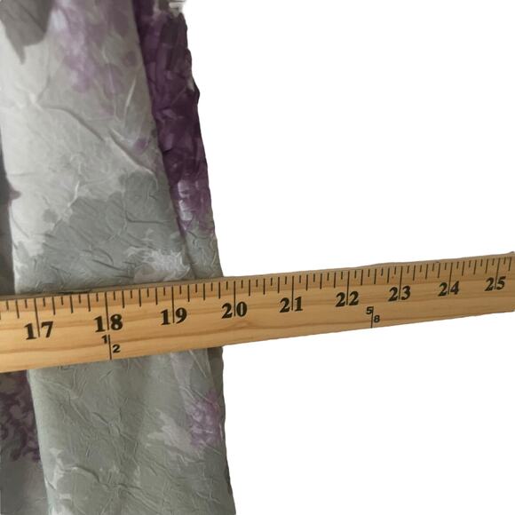 K Woman Petite Vintage 90s 16WP Floral Fairy Cottage Green Purple Maxi Dress - Picture 8 of 9